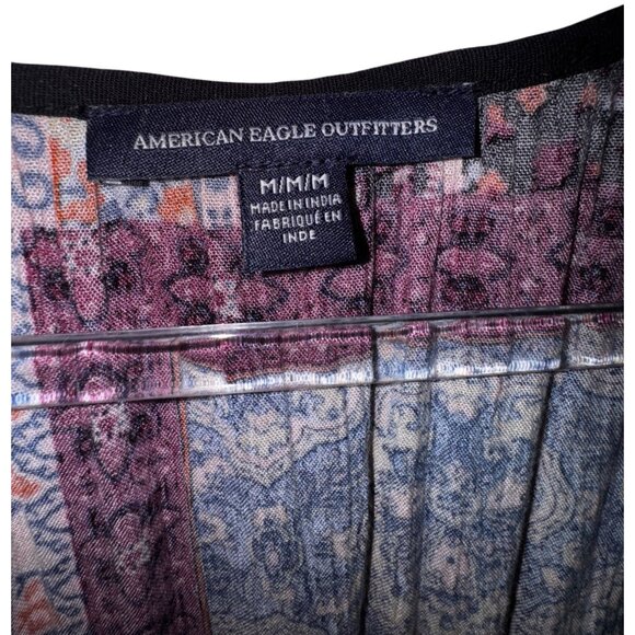 Boho Long-Sleeve Maxi Dress Medium Patchwork Western Hippie Prairie Sexy Witch - Picture 6 of 9